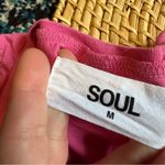 SoulCycle  Womens Splatter Crop Muscle Tank Pink Medium Photo 3