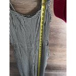 Hollister  Black White Gingham Cropped Jumpsuit Sz Medium Black White Photo 7