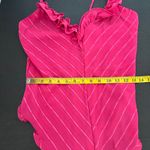 Vintage Barbizon Pink Striped Satin V Photo 9