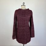 White House | Black Market  Maroon Metallic Knit Sweater Photo 4