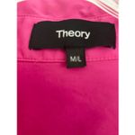 Theory  Oversized Hot Pink 100% Cotty Button Down Shirt Sz  M/L Photo 6
