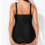 NWT Swimsuits For All Ruched Sweetheart Twist One Piece‎ Size 20 Black Photo 1