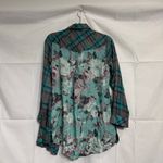 Tolani Collection Teal Gray Plaid Niecy Button Down Sz XXSP NWT Photo 11