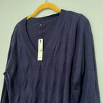 Arach & Cloz NEW NWT  Navy Blue Vneck Pullover Sweater Photo 10