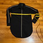 Ellen Tracy  Women’s XS Black White Tuxedo Stripe Long Sleeve Button Down Shirt Photo 3