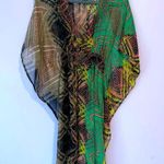 ACE Fashion Kaftan Beaded Green Geometric Print Boho Chiffon Size Medium Photo 0