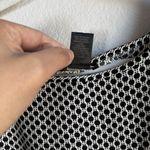 Ann Taylor Women’s Sleeveless Top Black White Geometric Belt Tie Waist Size S Photo 6