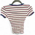 Red White and Blue Striped Shirt Multiple Size XS Photo 1