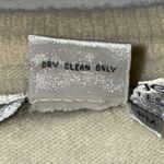 Breckenridge VTG‎  Cream Angora Lambswool Pearl Beaded Pullover Sweater Womens PM Photo 9