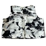 Parker Revolve Women’s 8 Karmina Crop Top Black White Grand Magnolia Floral Photo 4