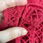 Free People Dress Womens Size 2 Cherry Red Crochet Mini Holiday Date Valentines Photo 14