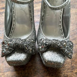 Alice + Olivia  Gizelle Silver Glitter Heels
Size 7.5 or 38.5 Photo 10