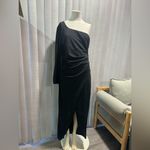 ZESICA one shoulder long sleeve ruched dress ✨ Black Size XL Photo 8