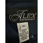 Alex Evenings  Navy Lace Sequin Square Neck Sheath Evening Dress Size 14 Photo 4