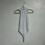 Free People Intimately White Textured Mock Neck Bodysuit Sz M Photo 8