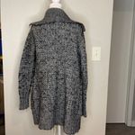 Loft Gray Cable Knit Cardigan Sweater Dress Shawl Collar Double Breasted Small Photo 3