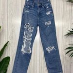American Eagle Stretch Highest Waist 90s Boyfriend Jeans Distressed size 0 Photo 0
