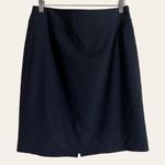 Hugo Boss BOSS Solid Navy Blue Virgin Wool A-Line Pencil Skirt Size 8 Photo 7