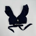 Robin Piccone Ava Bikini Top Size Extra Small NEW Ruffle Tie Swim Navy NWOT Photo 14