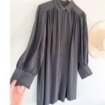 Madewell  | NWT | Relaxed Button-Front Mini Dress in True Black | Sz S Photo 2