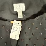 Dress Barn  Blouse Sheer Metallic Dot Long Sleeve Top Black Party L‎ Photo 1