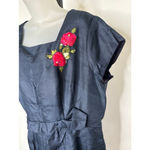 Gorgeous Raw Silk Vintage Dress Size L Photo 1