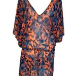 ViX Paula Hermanny Swim Coverup Fiery Orange Smoky Blue Size L No Flaws! Size L Photo 0