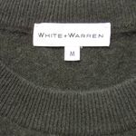 NWT White + Warren Cashmere Crewneck in Midnight Forest Green Sweater M Size M Photo 2