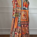 Haute Hippie Boho Patchwork Print Colorful Wode Leg Jumpsuit XS Photo 0