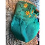 Green Boho Burlap Satchel/Handbag Photo 4