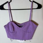 ZARA NWT  Lilac Bustier Crop Top Size‎ Small Photo 0