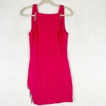 H:ours Cassia Mini Dress Size XS Fuchsia Ponte Open Back Chain Link Photo 4