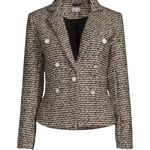 Ecru NWT Women's Cream Black Brown Tweed Jacket 8 Photo 0