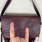 Fossil  Maya‎ Shoulder Bag Burgandy Leather Flap Exterior Pockets Solid Casual Photo 7
