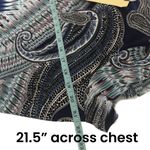 Renee C. Women’s Dress 1X Paisley Print Short Sleeve Belted Made In USA Boutique Blue Photo 9