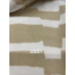 Obey NEW NWT Print S Small Signal Polar Fleece Hooded White/Beige Top 211610101 Photo 4