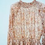 FATE. NWT Printed Highneck Long Sleeve Smocked Pullover Blouson Mini Dress Photo 4