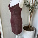 B Darlin DARLIN SPAGHETTI STRAP CROSS BACK BODYCON Glitter Mini DRESS Size Medium Photo 4
