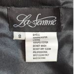 La Femme  Strapless Beaded Bodycon Satin Mini Dress Black Size 8 Photo 3