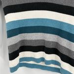 Croft and borrow blue 90s retro 2000s stripe v neck long sleeve sweater small Photo 6