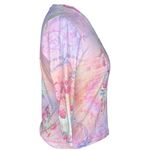 XCIT U.S.A. Vintage XCIT Tiedye Pastel 3/4 Sleeve Blouse Top Floral Berry Print Pink Purple Photo 1