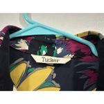 Tucker Silk Crepe de Chine Floral Collared Long Sleeve Dress XS Photo 3