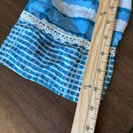 Soft Surroundings Blue Cotton Lightweight Geometric Tunic Top size XL Vacation Photo 5