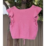 Madden NYC Hot Pink Knit Ruched Crop Top – Size L Size L Photo 2