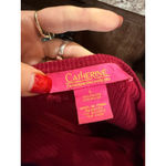 Catherine Malandrino Women's  Red Ribbed Bell Sleeve Crew Neck Sweater L Photo 5