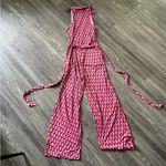 Diane Von Furstenberg  Pink Patterned Jumpsuit Photo 5