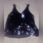 One Clothing NWT Women’s Black Sequin Tank Top Photo 1
