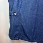 TravelSmith Utility Vest Blue Denim Buttons Pockets Fishing Hiking Women's Large Photo 12