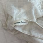 Caren Forbes  White Ruffled V-Neck romantic Mini Dress Sz S Photo 9