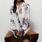 Free People Electric Orchid Swing Tunic Dress Hi-Low Long Sleeve Sz XS Photo 0